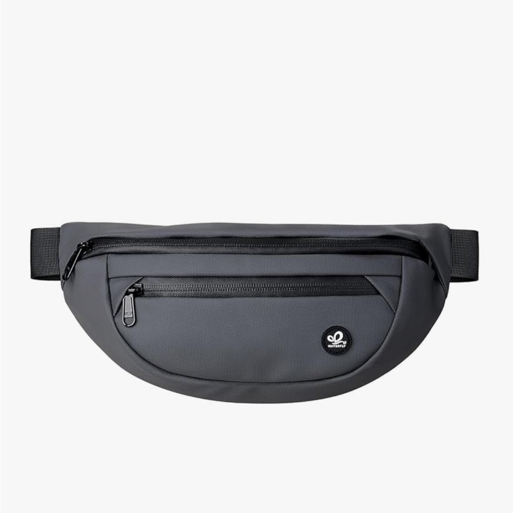 Gray Crossbody Belt Bag